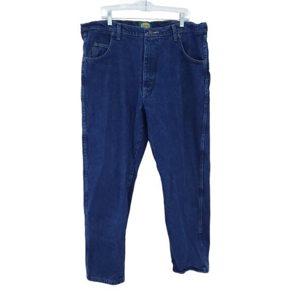 Cabelas Flannel Lined Blue Jeans 40X30 Denim Cold Weather Pants - Picture 1 of 6